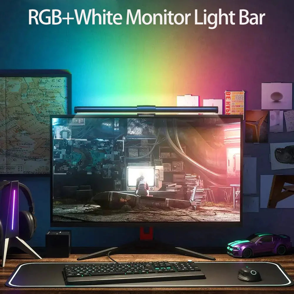 Wisciton RGB Desktop Atmosphere Light, Strip LED, Eye Protection, Learning/Reading, Hanging Light - WinSupport Tech