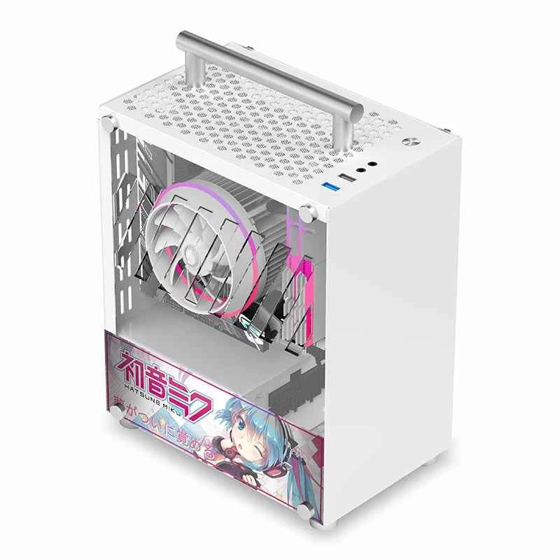 METALFISH T40 Mini ITX Case 7L Acrylic Or Mesh Side Panel and Portable Handle Support SFX PSU/206mm GPU