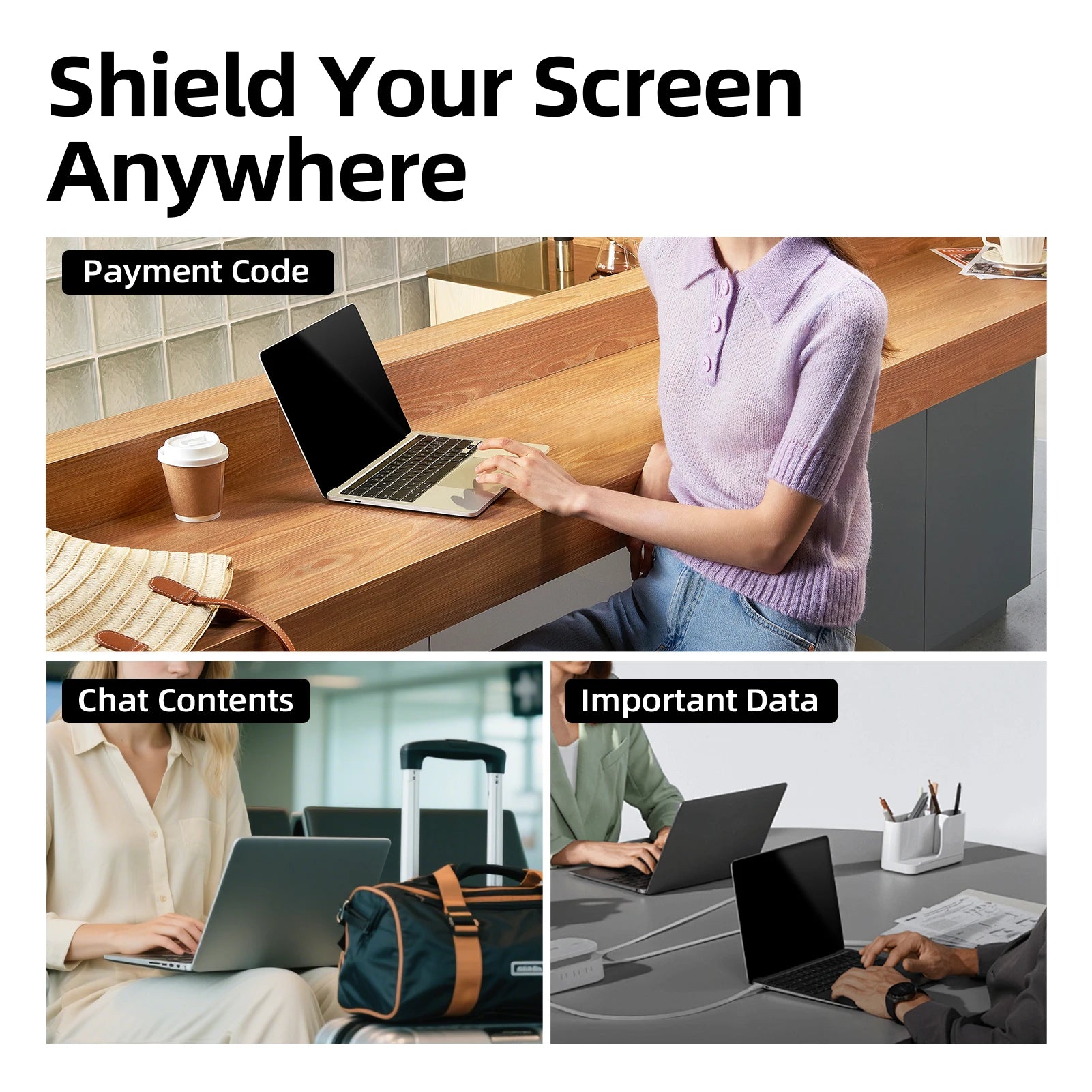 Reusable magnetic anti-peeping protector For MacBook Pro 15.3 2023 Air 15 2024 For MacBook Air 13.6 13.3 Pro 14.2 Anti-glare