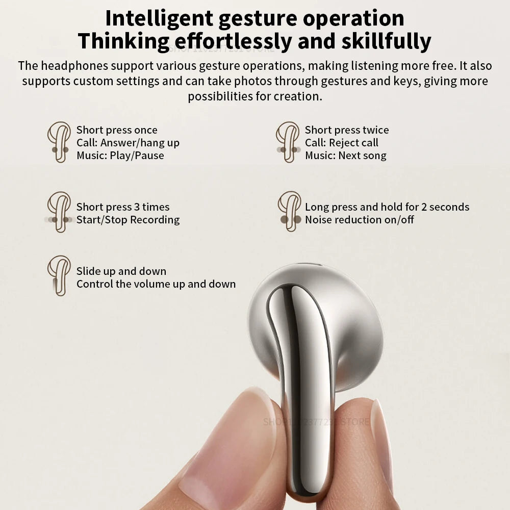 Original Xiaomi Buds 5 Earphone TWS AI Active Noise Cancelling HiFi Wireless Bluetooth Sound Recording Headphone Lossless Audio