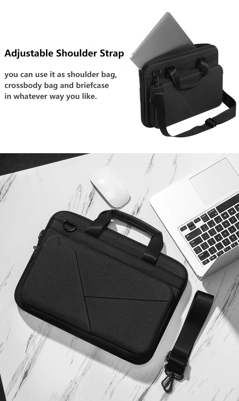 14 15.6 inch Laptop Case Hard Shell Laptop Shoulder Bag Men Women Business Briefcase for MacBook Pro 16 M4 Huawei Lenovo HP Dell