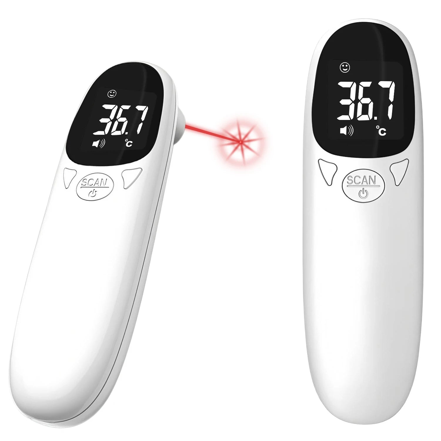 LCD Display Infrared Forehead Thermometer Fast Measure ℃/℉ IR Body Thermometer for PET Fever Detection
