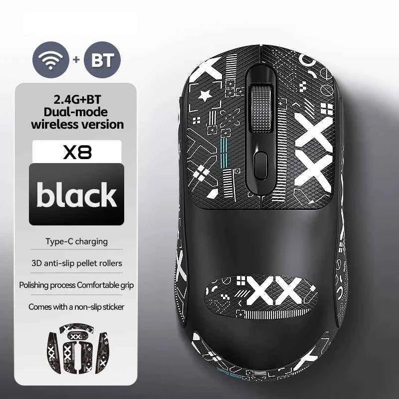 Warvank X8 Wireless Gaming Mouse 500mAh TYPE-C Rechargeable Mouse Suitable for Laptop Desktop Computers