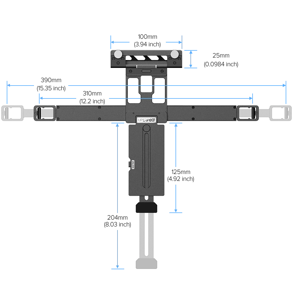 UPERFECT UStand Air Floating Stacked Portable Monitor Stand for Flexible Dual-Screen Setup Adjustable Aluminum Clamp For Laptop