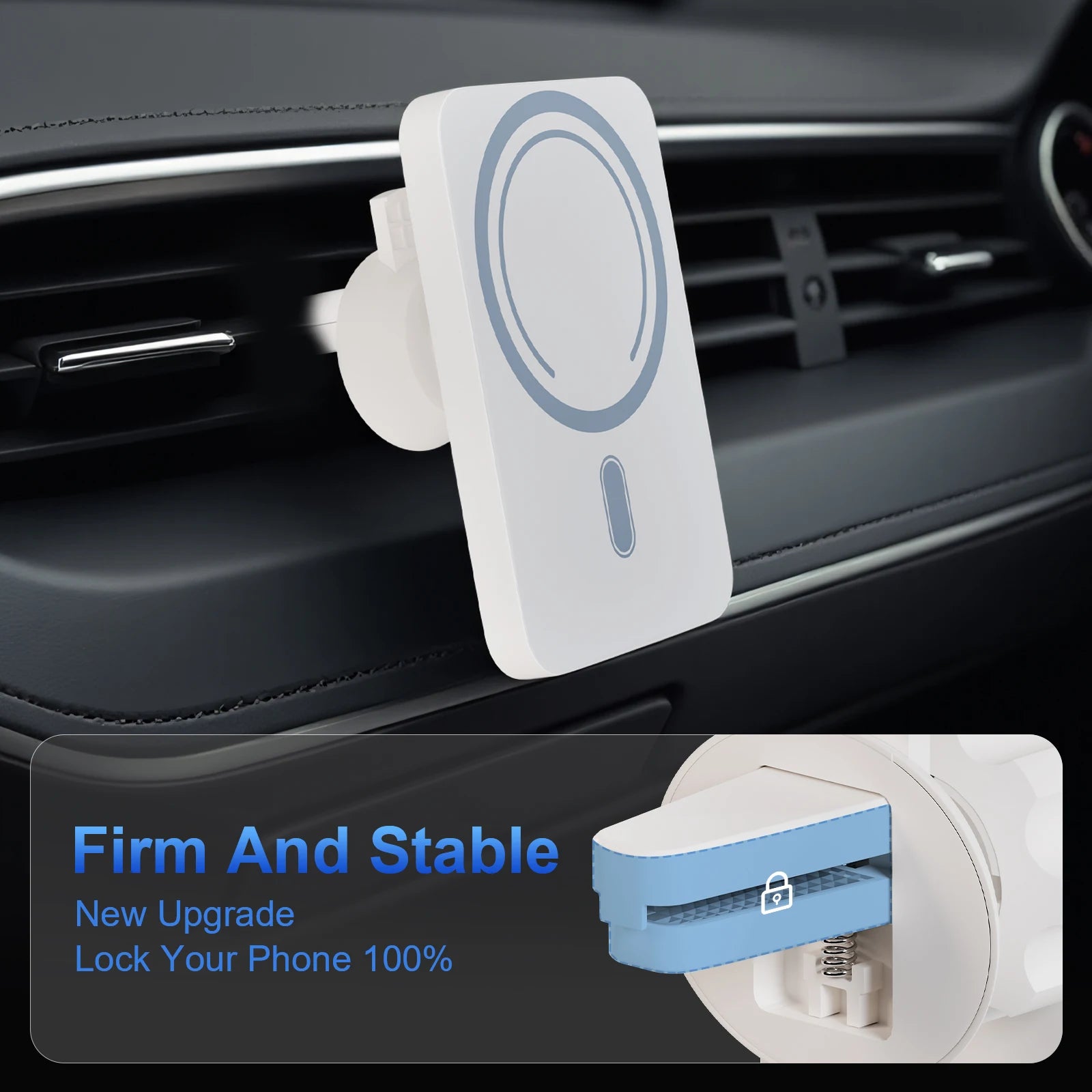 Magnet Wireless Car Charger 15W Phone Holder Car Air Vent Fast Charging Pad For Magsafe iPhone 17 16 15 14 13