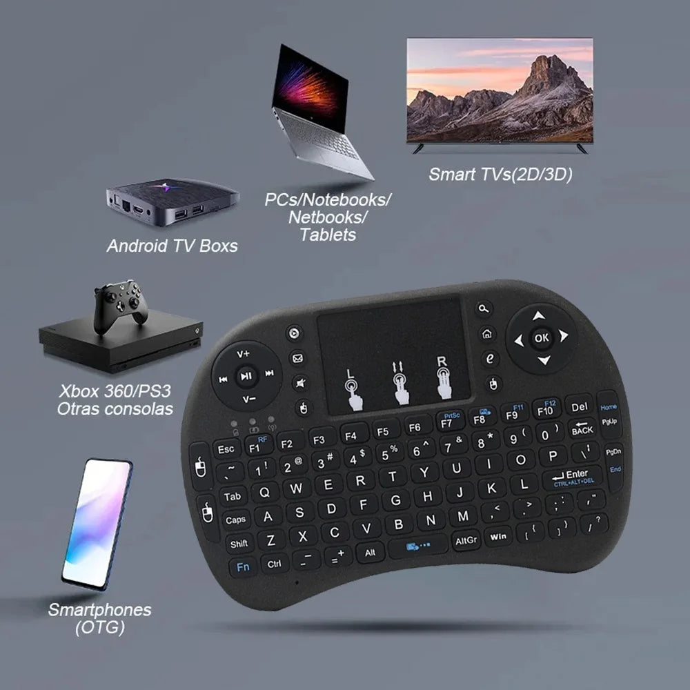 MRSVI I8 2.4G Mini Wireless Keyboard 2.4GHz Air Mouse Remote Touchpad For Android TV Box PC Smart TV
