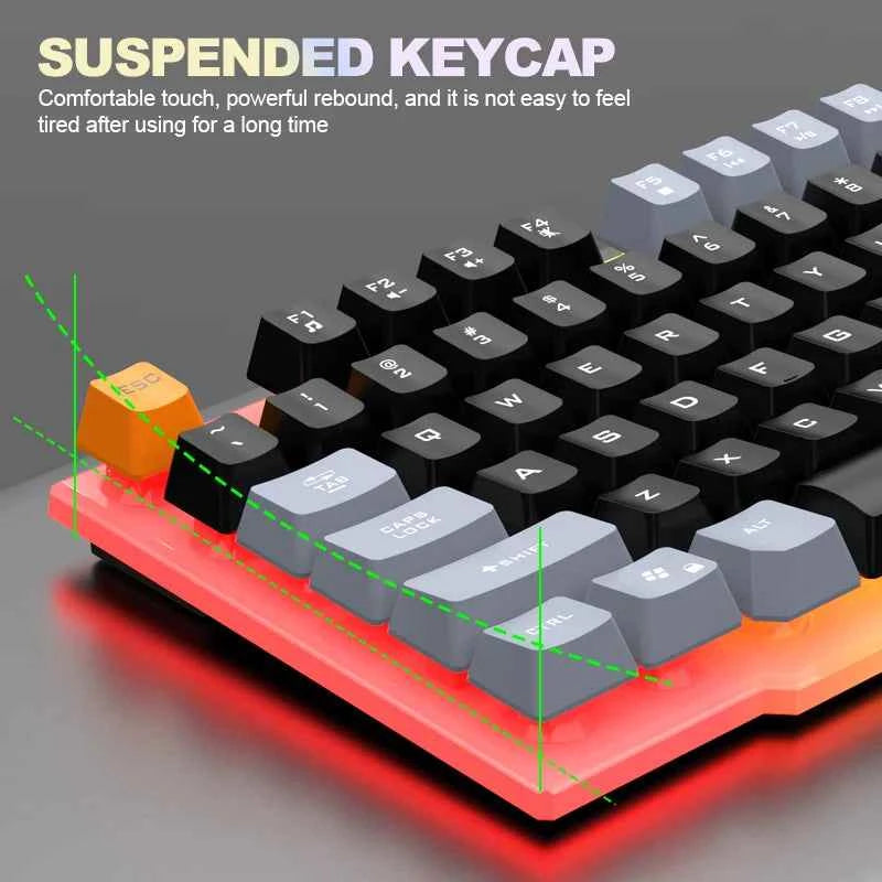 • Keyboard and Mouse with Colorful Light: The Raiku T26 keyboard and mouse set comes with a variety of colorful lights, providin