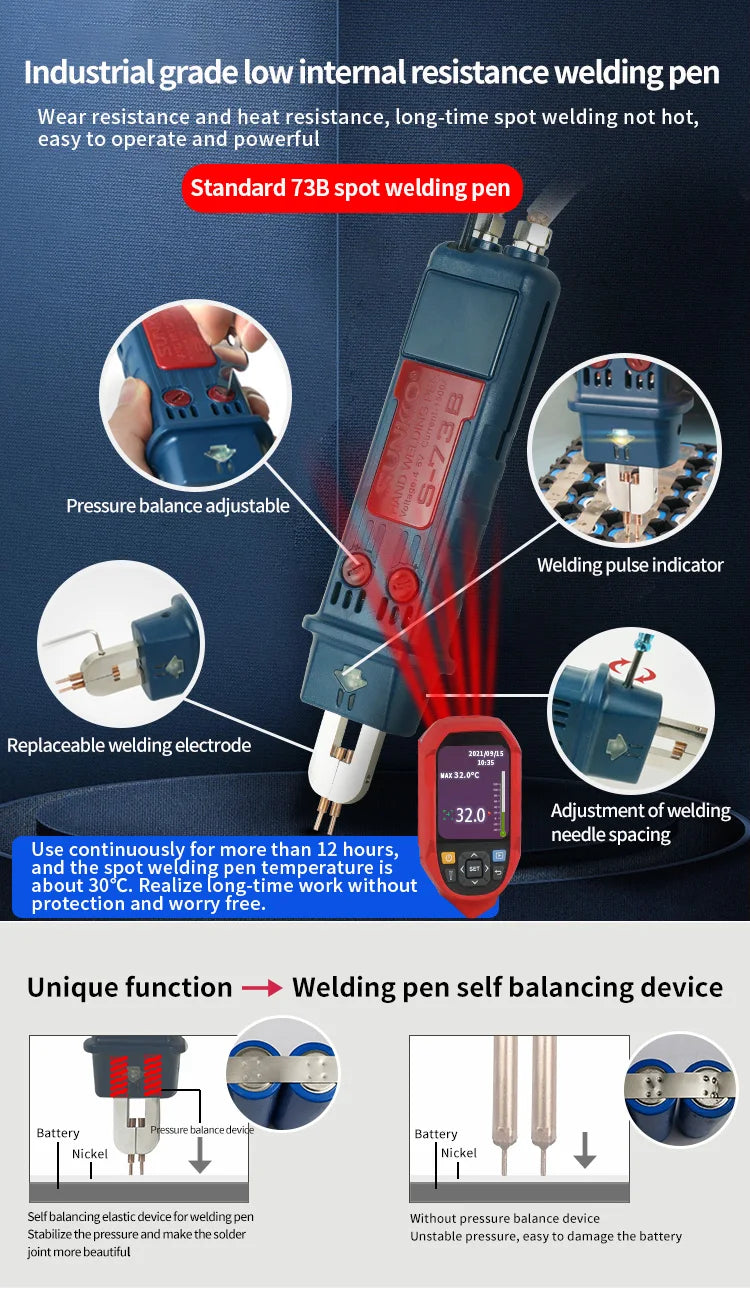 Heltec 21KW 36KW 42KW Capacitor Storage Battery Spot Welding Machine/Portable Small Spot Welder LED Display 0.5mm Thickness