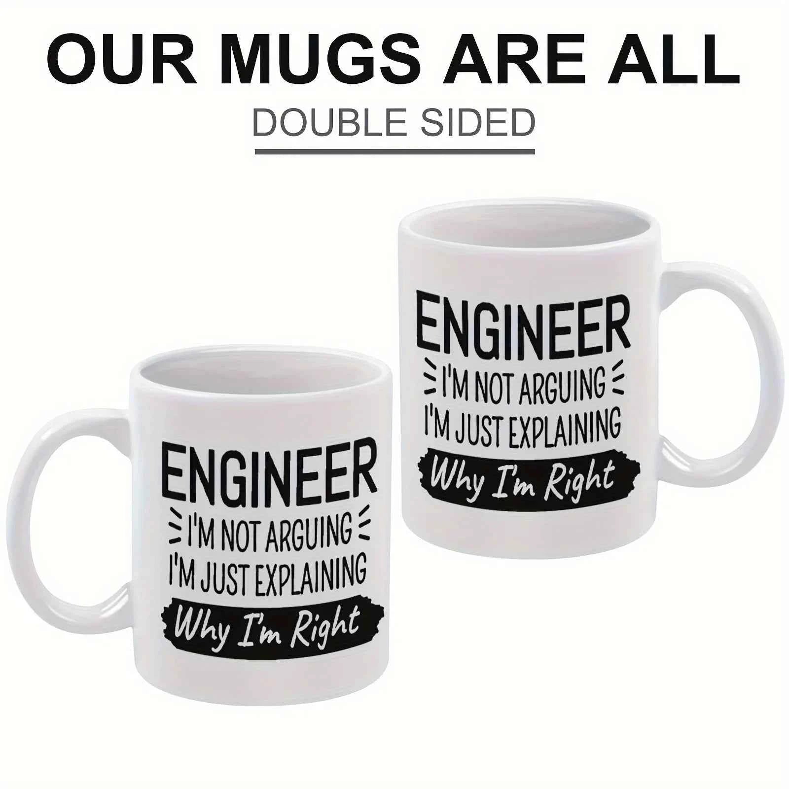 Engineer Funny Mug: 11 Oz Ceramic Water Cup, Perfect for Office, Family Life, Party, and as Birthday and Holiday Gifts