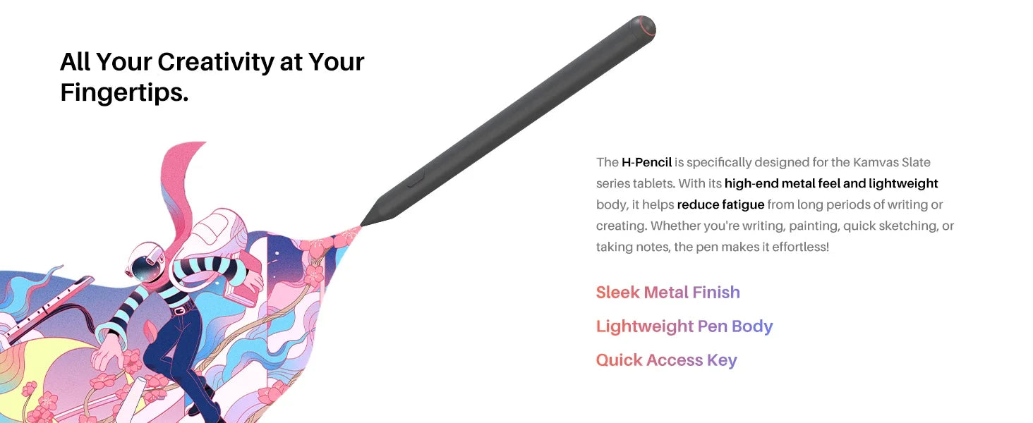 Huion Tablet Kamvas Slate 10/11/13 Android 14 Note Pad Portable Graphics Tablet 10-13 Inch, Bluetooth WIFI Wireless Connection