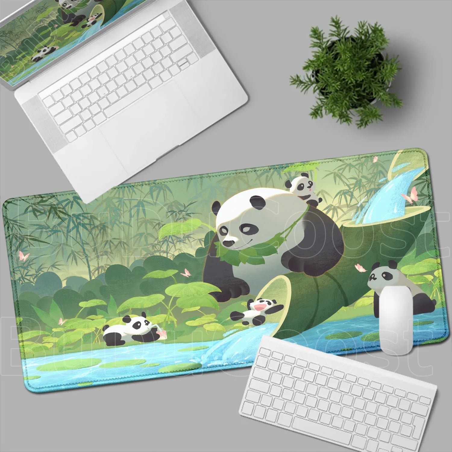 HD Printing Kawaii Anime Panda Mouse Pad Large Computer Office PC Game Table Mats XXL Gaming Keyboard Pad Cute Animals Desk Pads