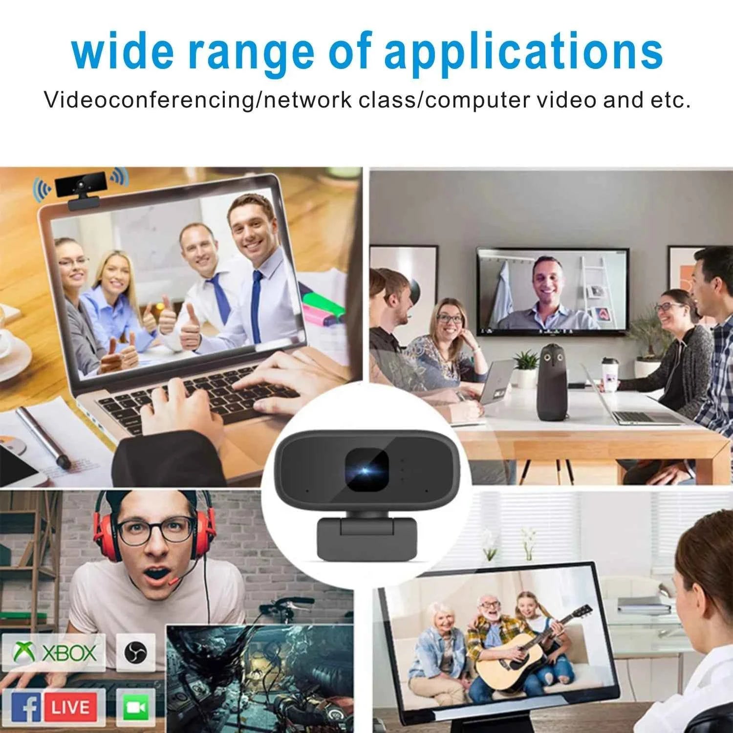 HD 1080P Webcam 720P Portable Mini Web Gamer Camera For PC Computer Laptop Notebook USB Microphone Conference Work Webcan