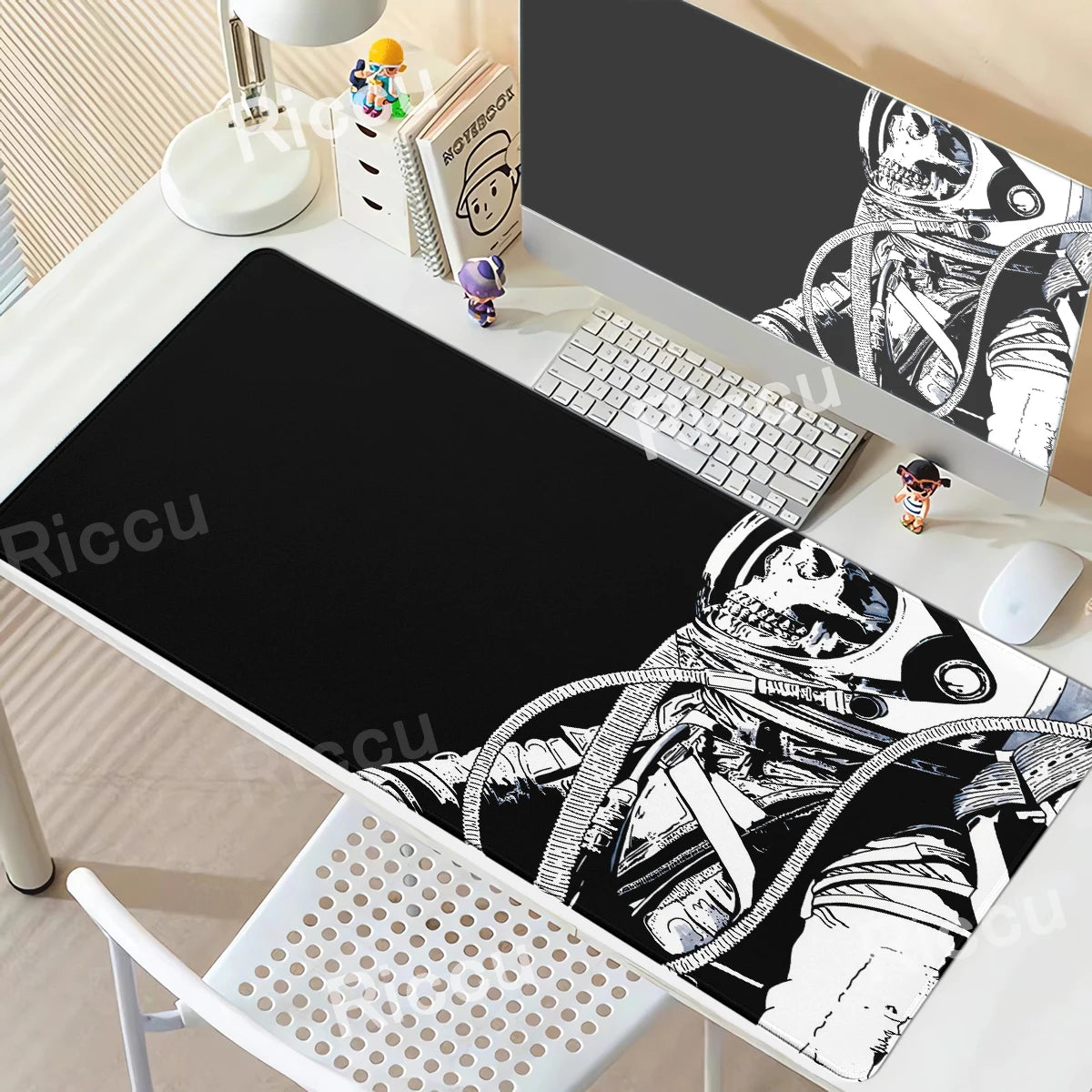 Black White Skull Gaming Mouse Pad Large Mousepad XXL Table Mat Anti-slip Keyboard Accessories Office Laptop Desk Mats Gamer Rug