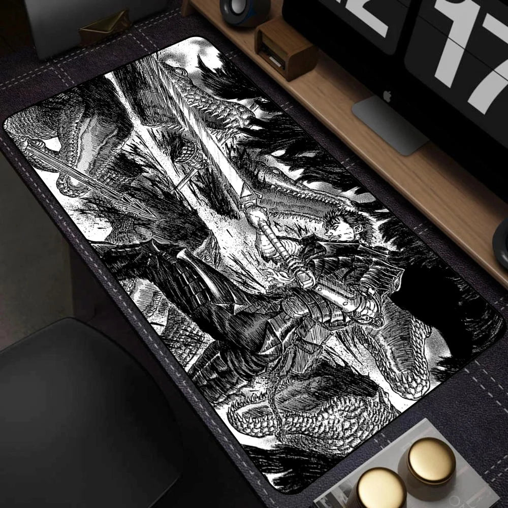 Guts sword in berserk Mouse Mat Berserk Guts Gamer Gaming Mouse Pad Computer Keyboard Accessories Laptop Mousepad Speed Deskmat