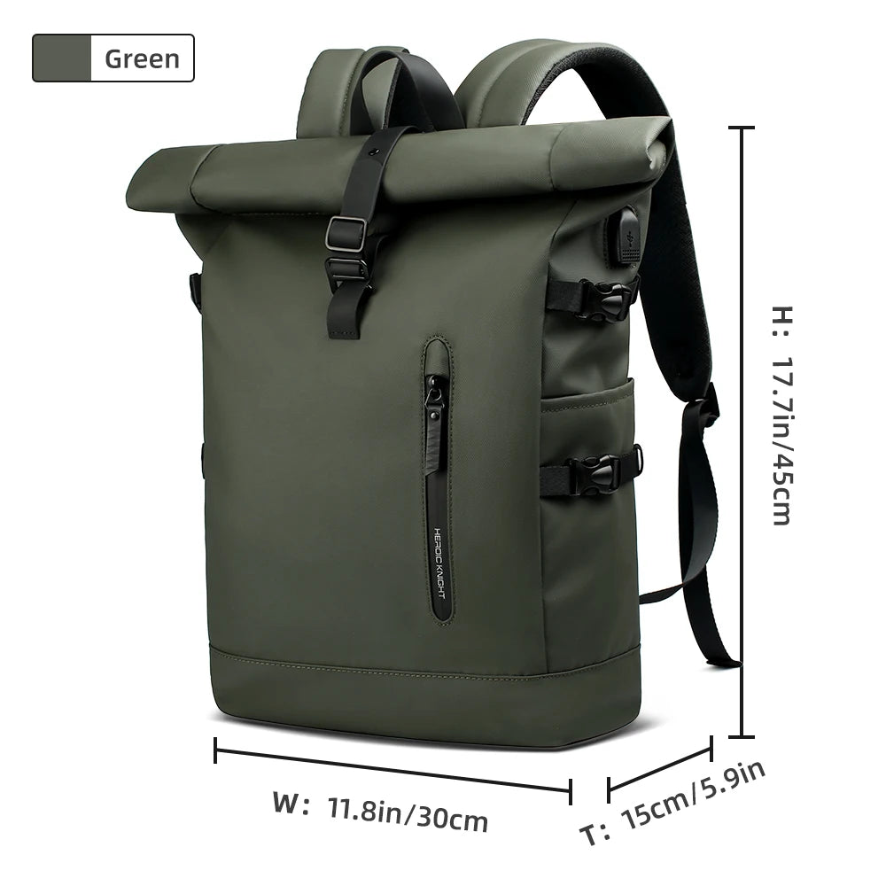 HK Large 15.6 Inch Laptop Backpack Men Anti-Theft Travel Backpack for Business University Bicycle School Backpack With USB Port