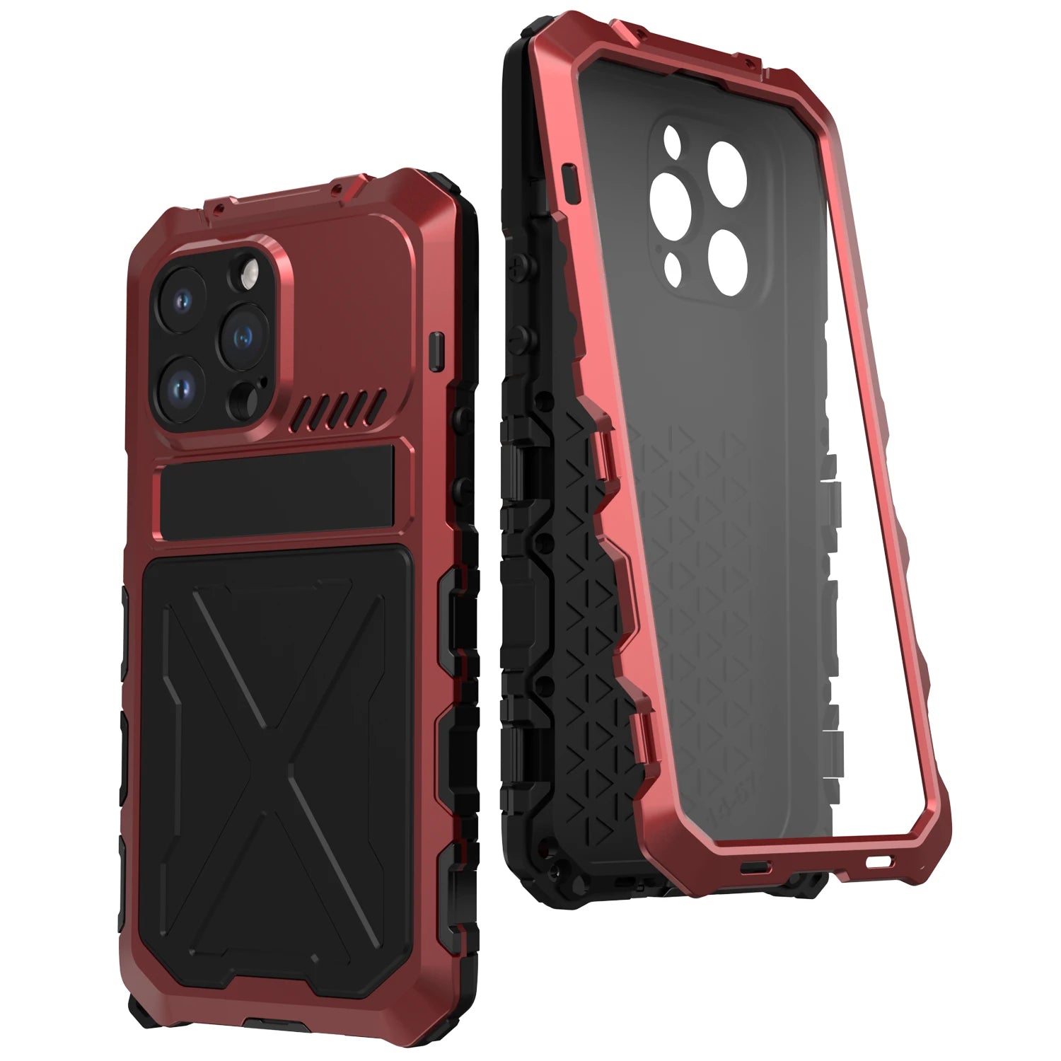 for iPhone 14 Pro Max Case Heavy Duty Protection Armor Metal Aluminum Phone Case for iPhone 14 Pro Max 14 Plus Shockproof Cover