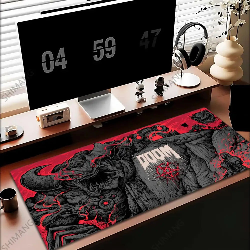 Gaming D-Dooms E-Eternals Mousepad 30x80cm Antislip Rubber Base MouseMat Gamer XXL Mause Carpet PC Thicken Table Pad for E-sport