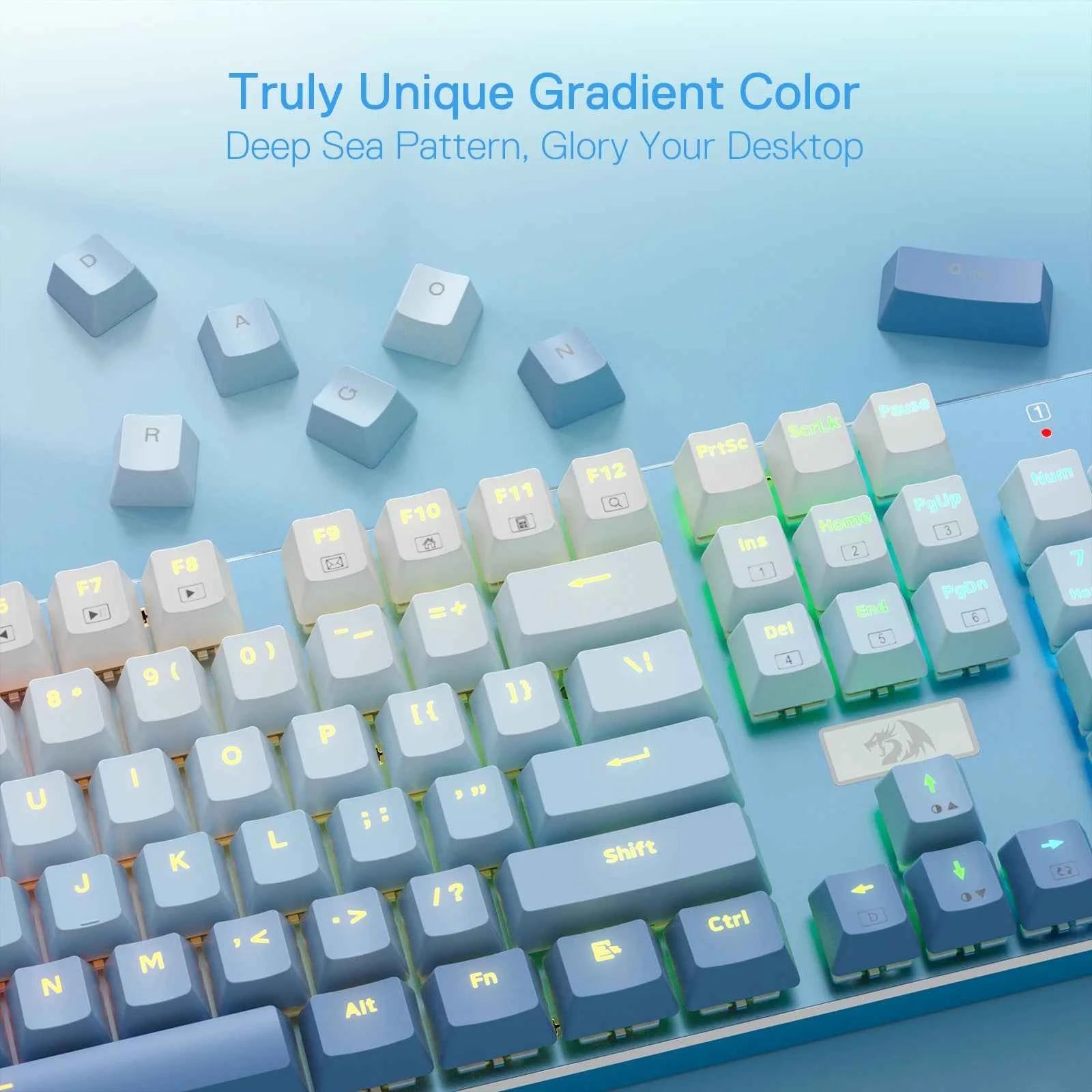 Redragon K556 SE RGB LED Backlit Wired Mechanical Gaming Keyboard, Aluminum Base, 104 Keys, Hot-Swap Linear Quiet Red Switch