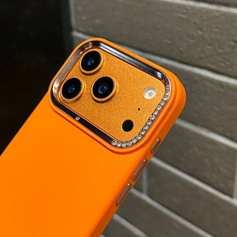 Rhinestone Silicone Phone Case for iPhone 17/16/15/14/13/12/11 pro Max - Soft Comfortable Design Compatible with Multiple Models