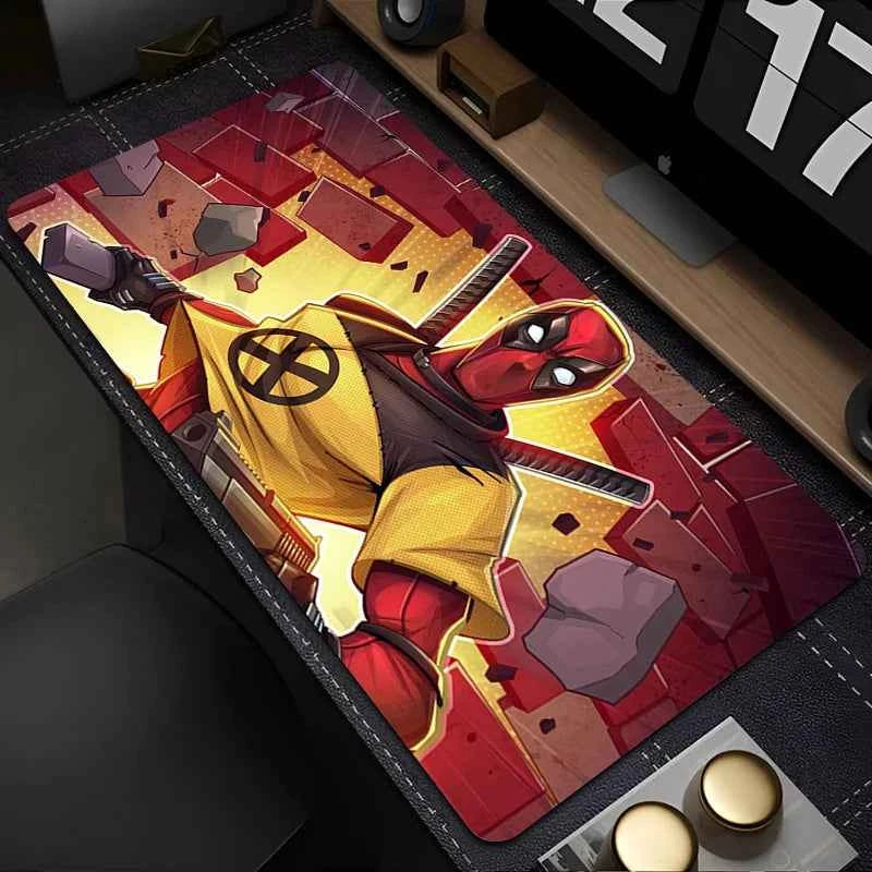 Marvel Deadpool Anime Mouse Pad Office PC Gamer Cabinet Mouse Mat Laptop 900x400 Keyboard Mousepad Extended Desk Mat Cool Carpet