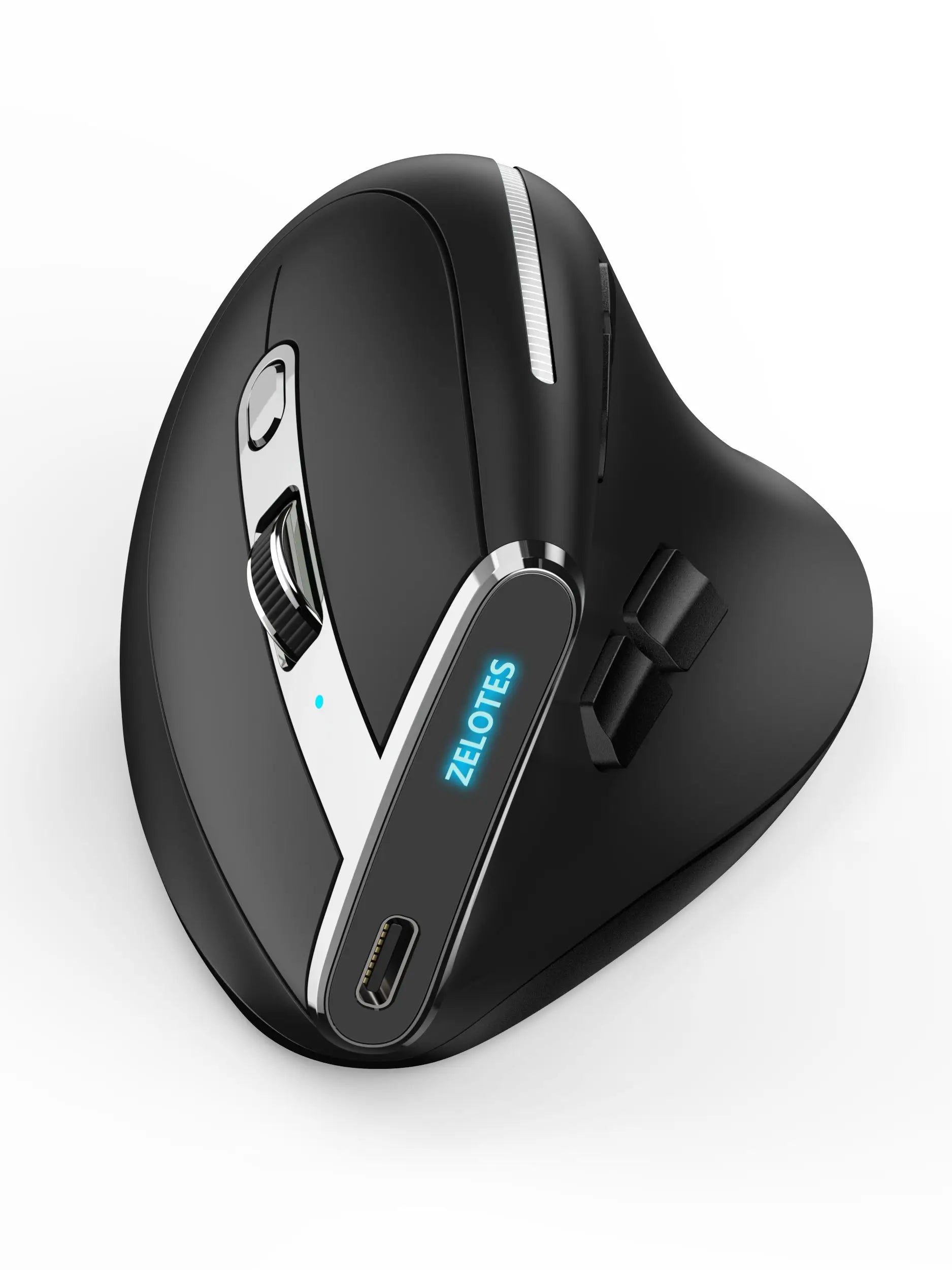 Lefon F26C Vertical Wireless Mouse, Ergonomic Bluetooth Optical Gaming Mouse with OLED Display, Rechargeable for PC Laptop