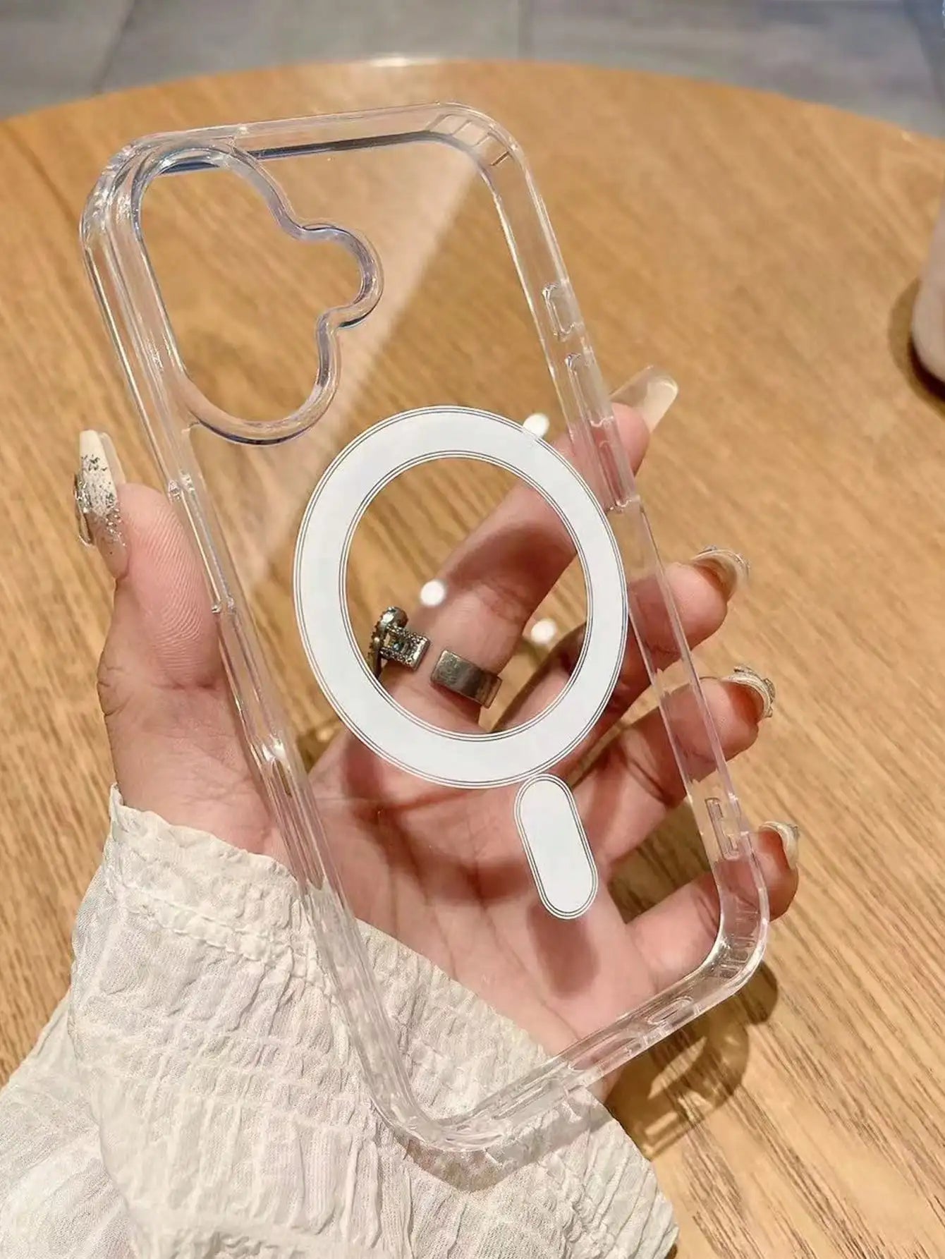 Transparent Magnetic Charging Case Compatible With Iphone 17/15, Compatible With Apple 16 Pro Max, 15 Plus, Anti-Fall 13 Pro Max
