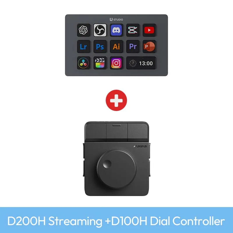 Ulanzi D100H Dial Creative Controller Wireless Buletooth for Video Photo Editing Dial Intelligent Studio RGB Keypad Controller