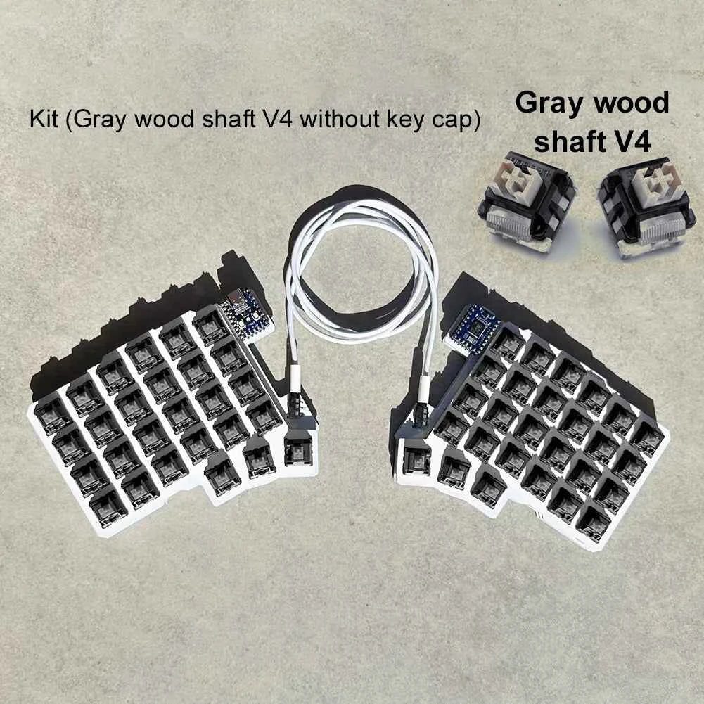 Silakka54 Split Keyboard Kit VIAL/QMK Wired Custom Hotswap Ergonomic Gaming Keyboard Left And Right Handed Mechanical Keyboard