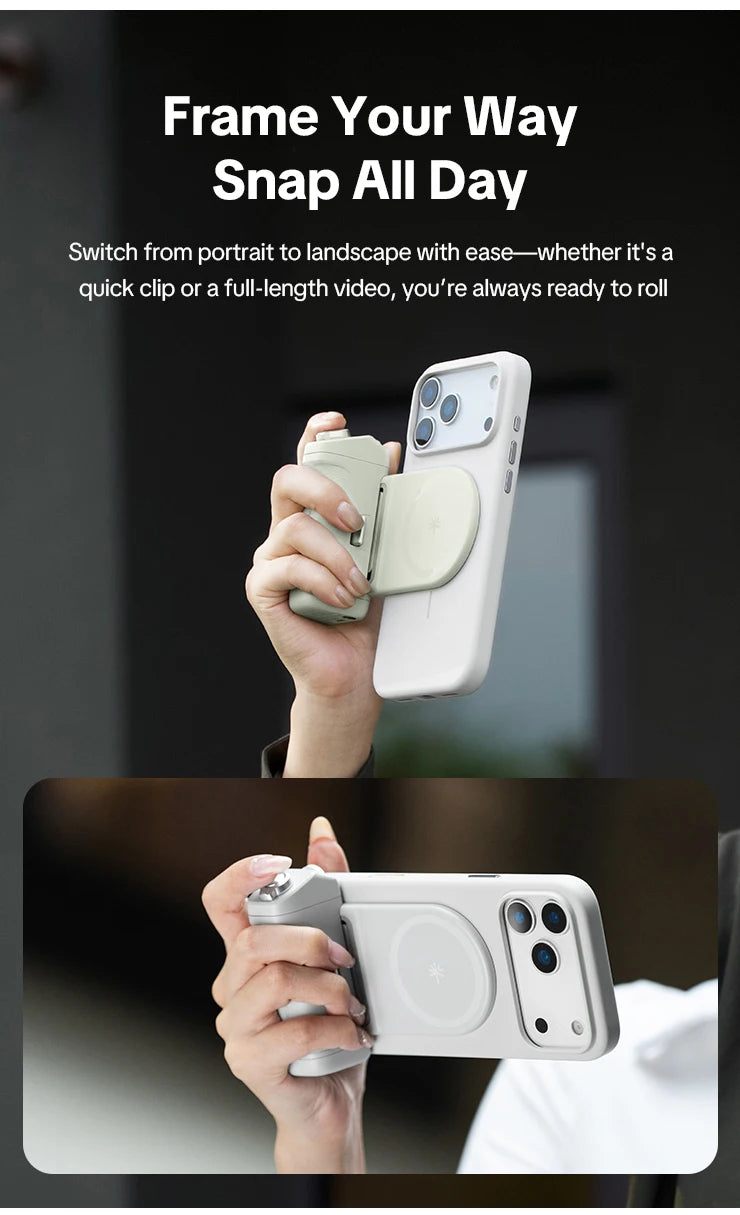 PGYTECH MagCam 2 Phone Grip 3-in-1Camera Phone Grip Modular Kit Bluetooth Remote