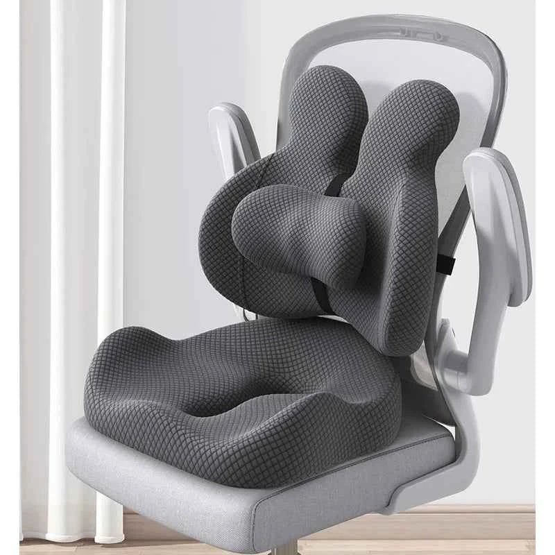 Office Cushion Chair Sitting Waist Support Cushion Seat Backrest Ergonomic Memory Cotton Hemorrhoid Artifact Student Ass Cushion