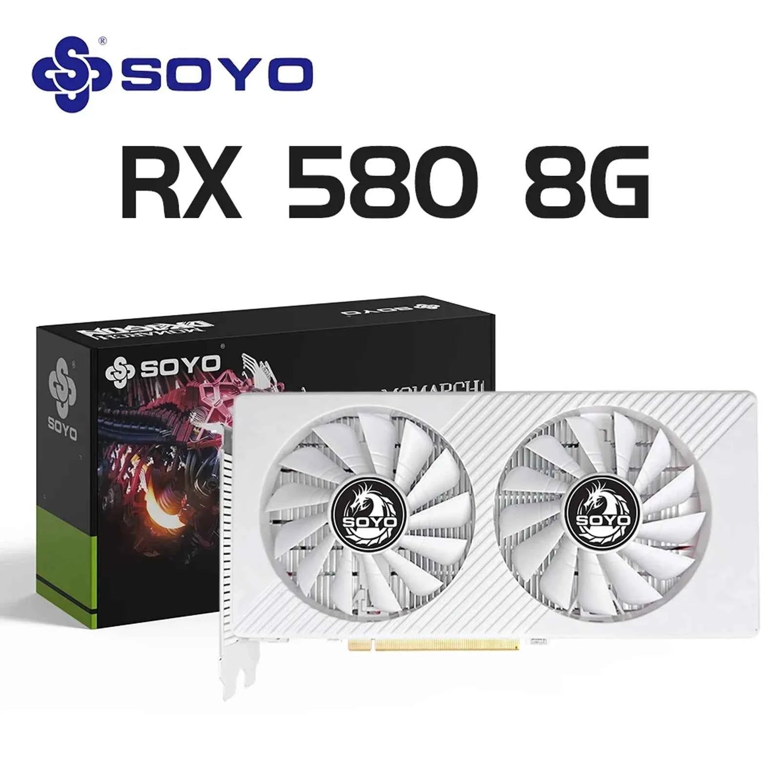 SOYO Graphics Cards Radeon RX580 8G & RX550 4G Video Gaming Card PCIE3.0x16 GPU Desktop AMD RX 580 8G
