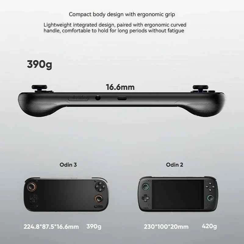 AYN ODIN3 Joystick/Trigger Pocket Player Console 6''IPS 1080P 120Hz AMOLED Video Game Console Support Wi-Fi7+BT6.0 Connect Game Battles Handheld Game Console Best Gift