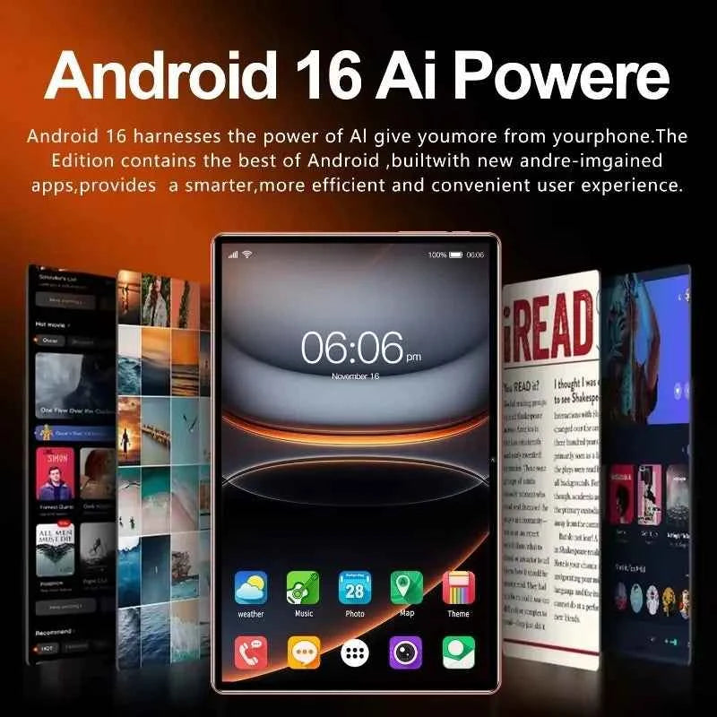 2026 NEW Pad 17 Pro Max Tablet PC 11inch 24GB+2TB Tablets Android 16 Snapdragon8gen3 Tablette PC 20000mAh 5G Dual SIM Mini PC
