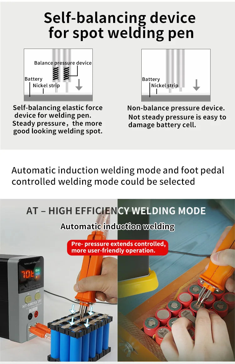 Heltec 21KW 36KW 42KW Capacitor Storage Battery Spot Welding Machine/Portable Small Spot Welder LED Display 0.5mm Thickness