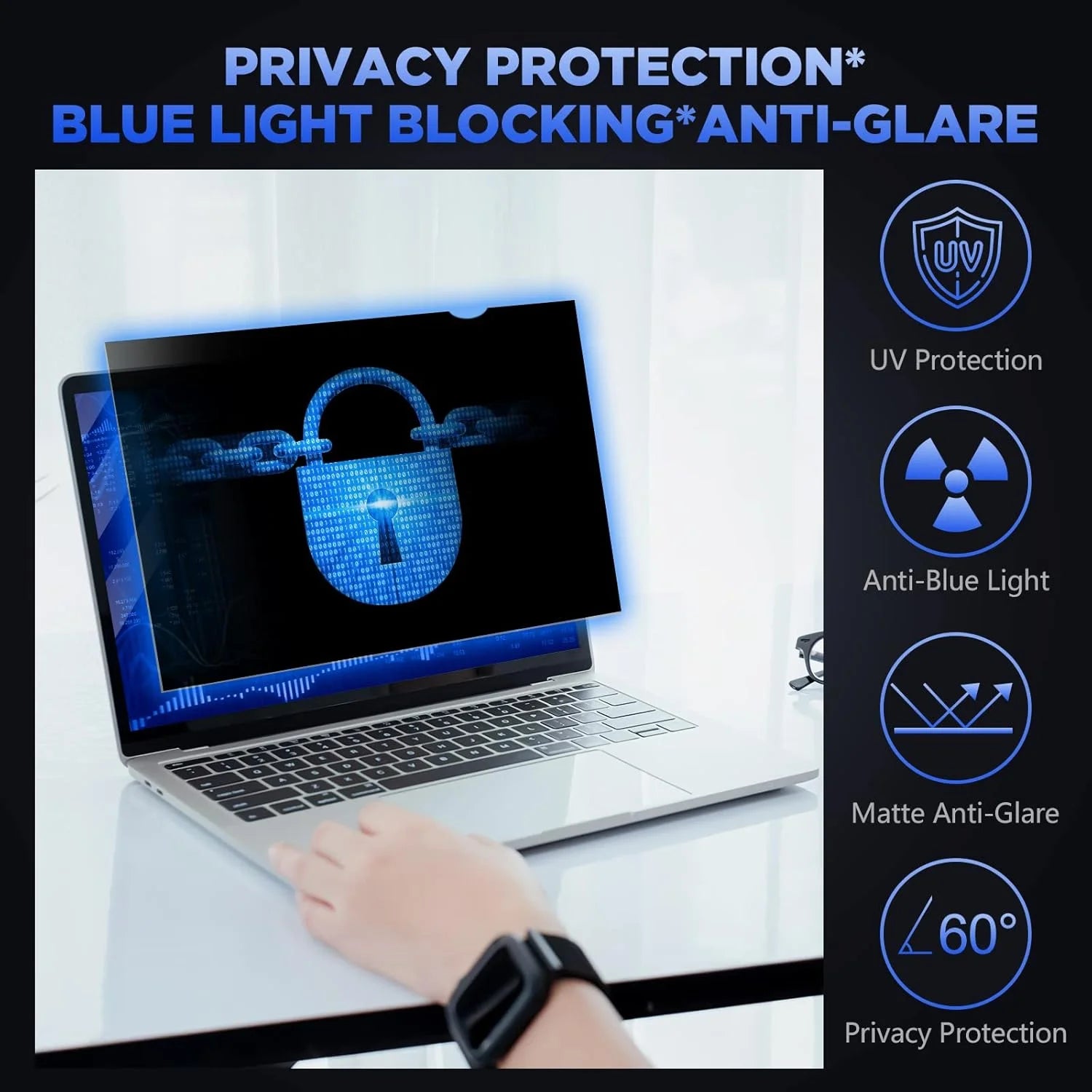 For Macbook Monitor Privacy Screen Protector For Macbook Pro 14 M5 2025 For Macbook Air 13.6 inch M4 2025 Screen Protector