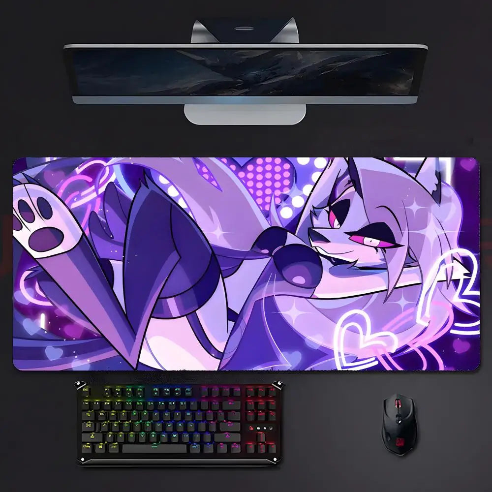 Animation Dark H-Helluva Boss Mouse Pad Mousepad Large Gaming LockEdge Thickened PC Table Desk Mat