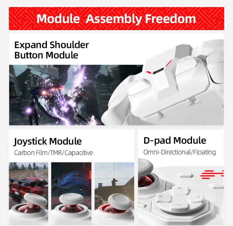 BEITONG PanGu Custom Modular Game Controller Wireless Gamepad Customizable Gaming Controller for PC/NS2/Mobile/Steam