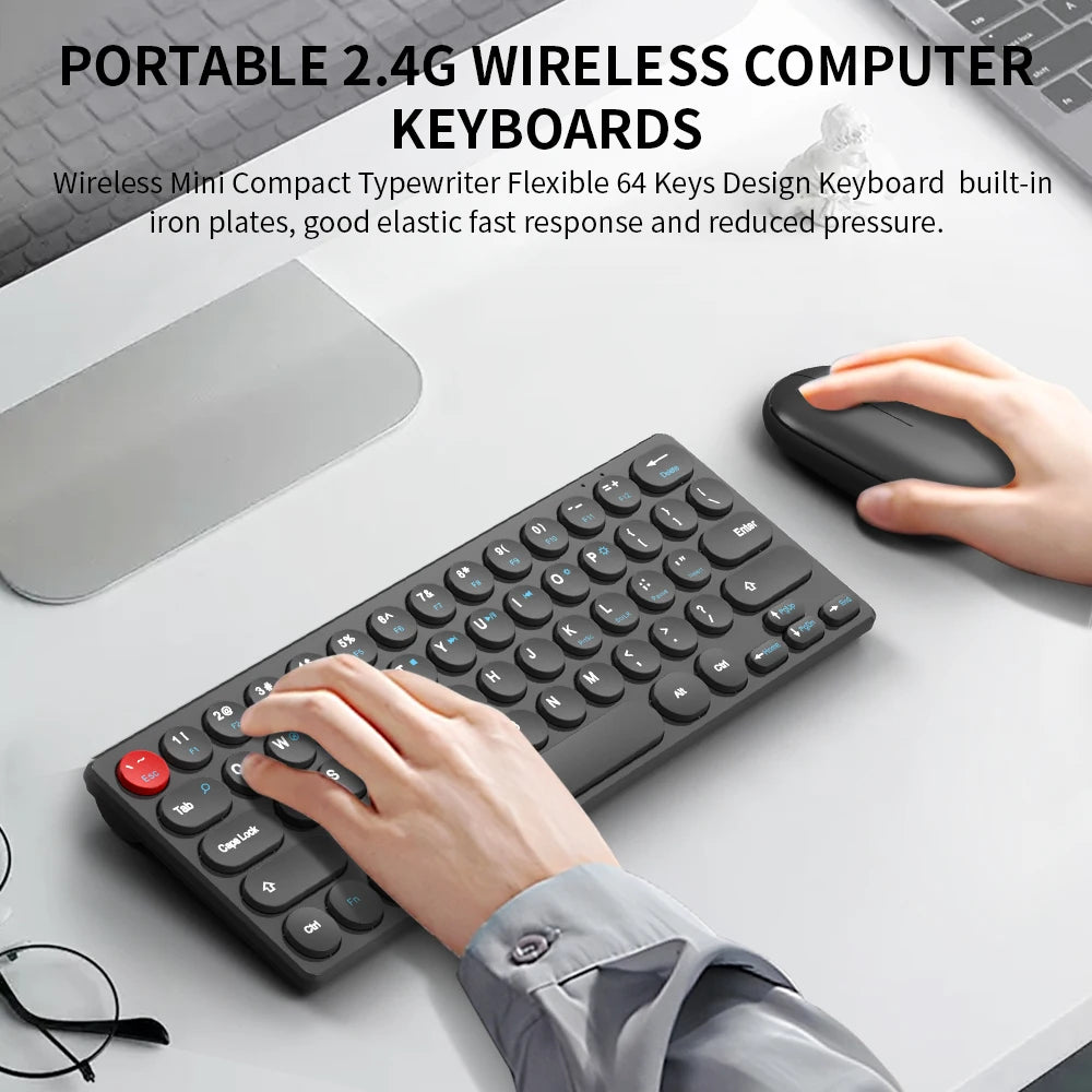 2.4G Wireless Keyboard and Mouse Combo Battery Power Bluetooth Keyboard and Mouse Set for Laptop for Ipad Cell Phone Tablet