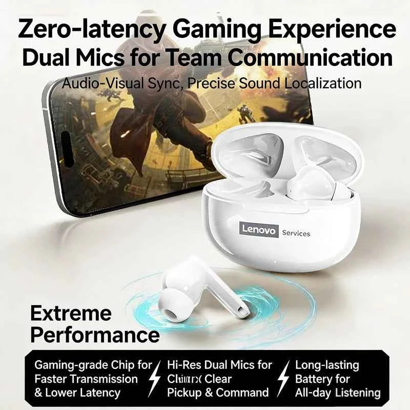 Choice Lenovo Wireless Earphones Bluetooth 6.0 Low Latency Gaming Headset Sport Earbuds XT88Plus Business Headphone 300mAh LE202