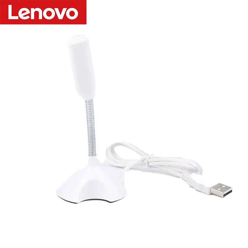 Lenovo USB Microphone For Laptop And Computers Adjustable Studio Singing Gaming Streaming Mikrofon Stand Mic With Holder Desktop