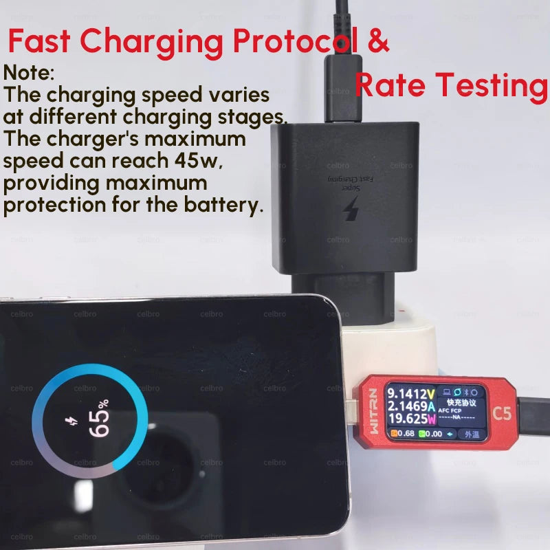 Samsung S26 Ultra original 60W Charger PD Type C Adapter EU Plug Fast Charge Samsung S25+ S25 S24 S23 S22 Ultra A57 Tab S10 S9
