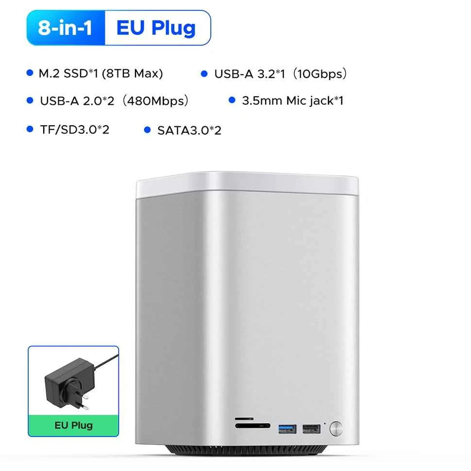 ORICO Mini Tower Dock M.2 NVMe SATA SSD Case 3.5