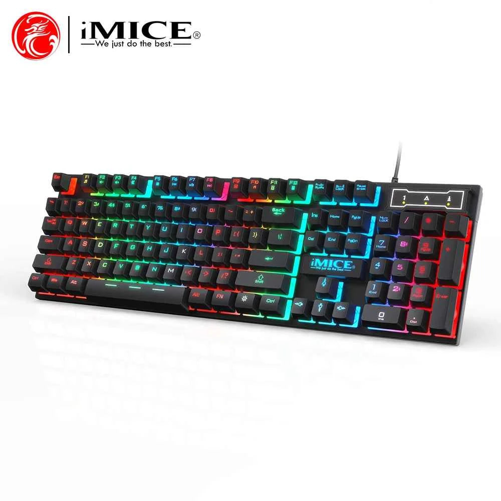 RGB Backlit Wired Ergonomics Design Keyboard Set,Waterproof Luminous Gaming Keyboard And Mouse Combo,PC Accessories For Gaming