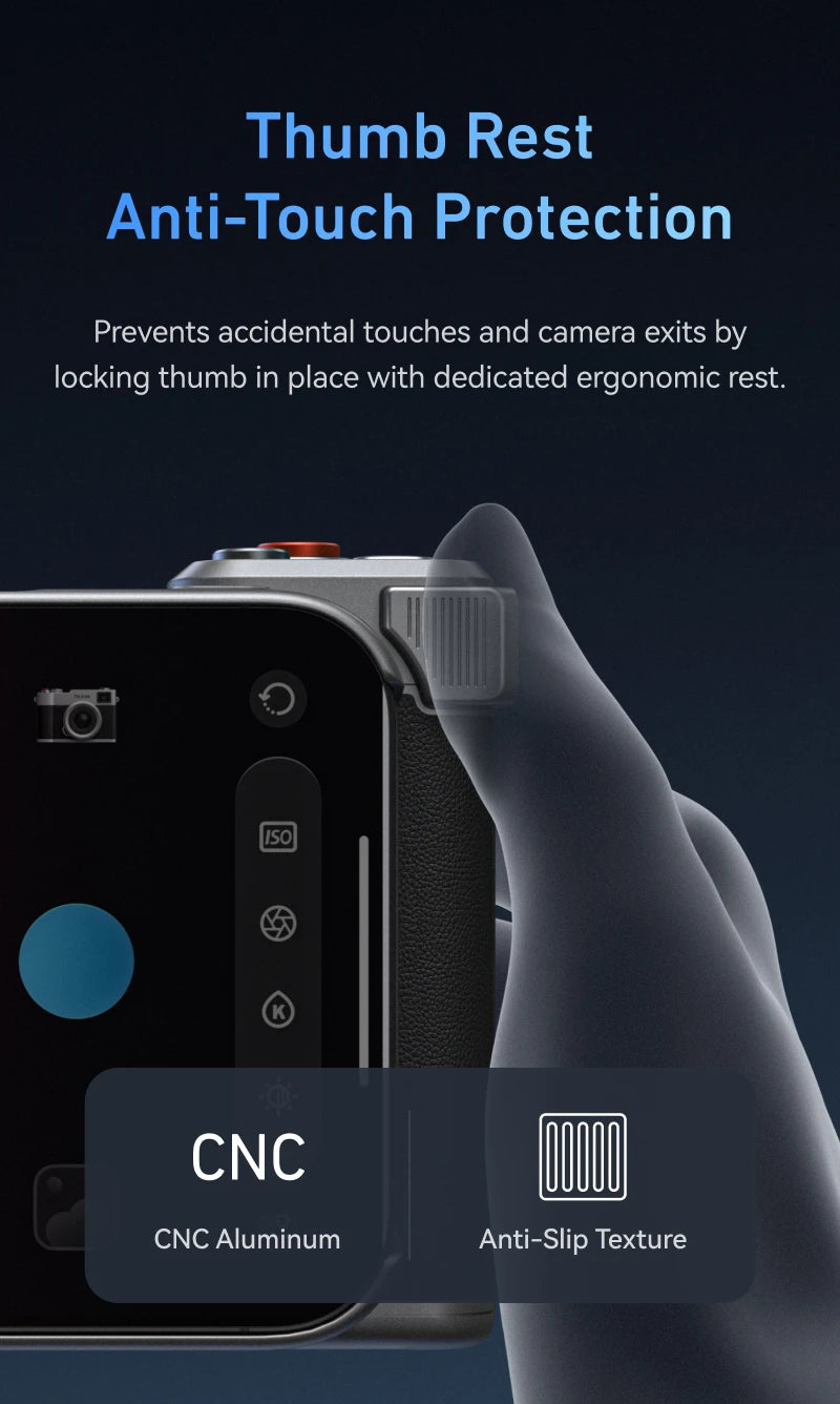 TELESIN Master Grip Kit for iPhone 17 Pro ProMax Phone Camera Magnetic Grip Graphene Case for iPhone Cooling Phone Handle Holder