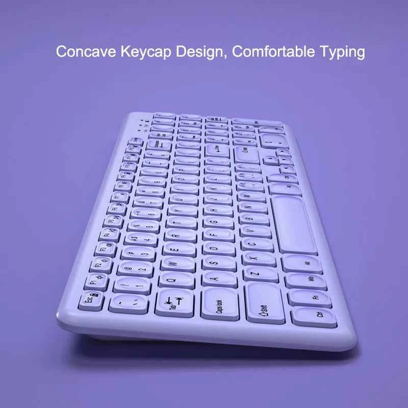 Fashion Keyboard and Mouse Set Wireless PC Gamer Keyboards and Mouse Kit Ultra Thin Office Ergonomic Gaming Keypad Mice Purple