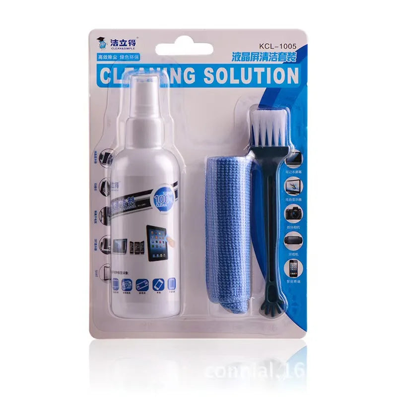 KCL-1005 Cleaning Kit Computer Periphery LCD Screen Universal LCD Screen Cleaning Three piece Cleaning Kit