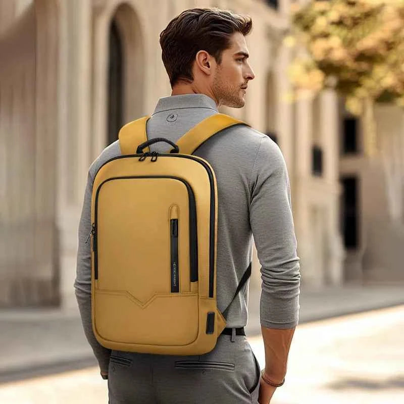Heroic Knight Backpack Men Multifunction Business Waterproof Slim Laptop Backpack Fashion 15.6