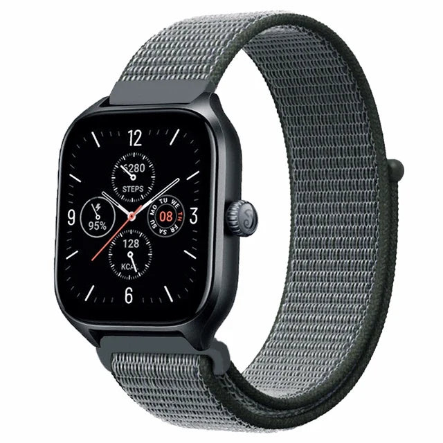 20mm 22mm Nylon Loop Strap for Amazfit GTR 42 47mm/GTR2/2e/3/3 Pro/4/GTS/GTS2/mini/3/4 Bracelet for Amazfit Bip-U-S/Stratos 2 2S