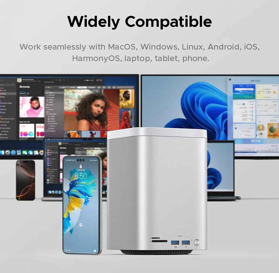 ORICO Mini Tower Dock M.2 NVMe SATA SSD Case 3.5