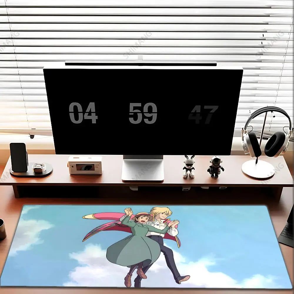 Mouse Pad Anime Street Kawaii Mousepad Laptop Gaming Accessories Keyboard Pad PC H-Howls Moving C-Castle Gamer Desktop Mouse Mat